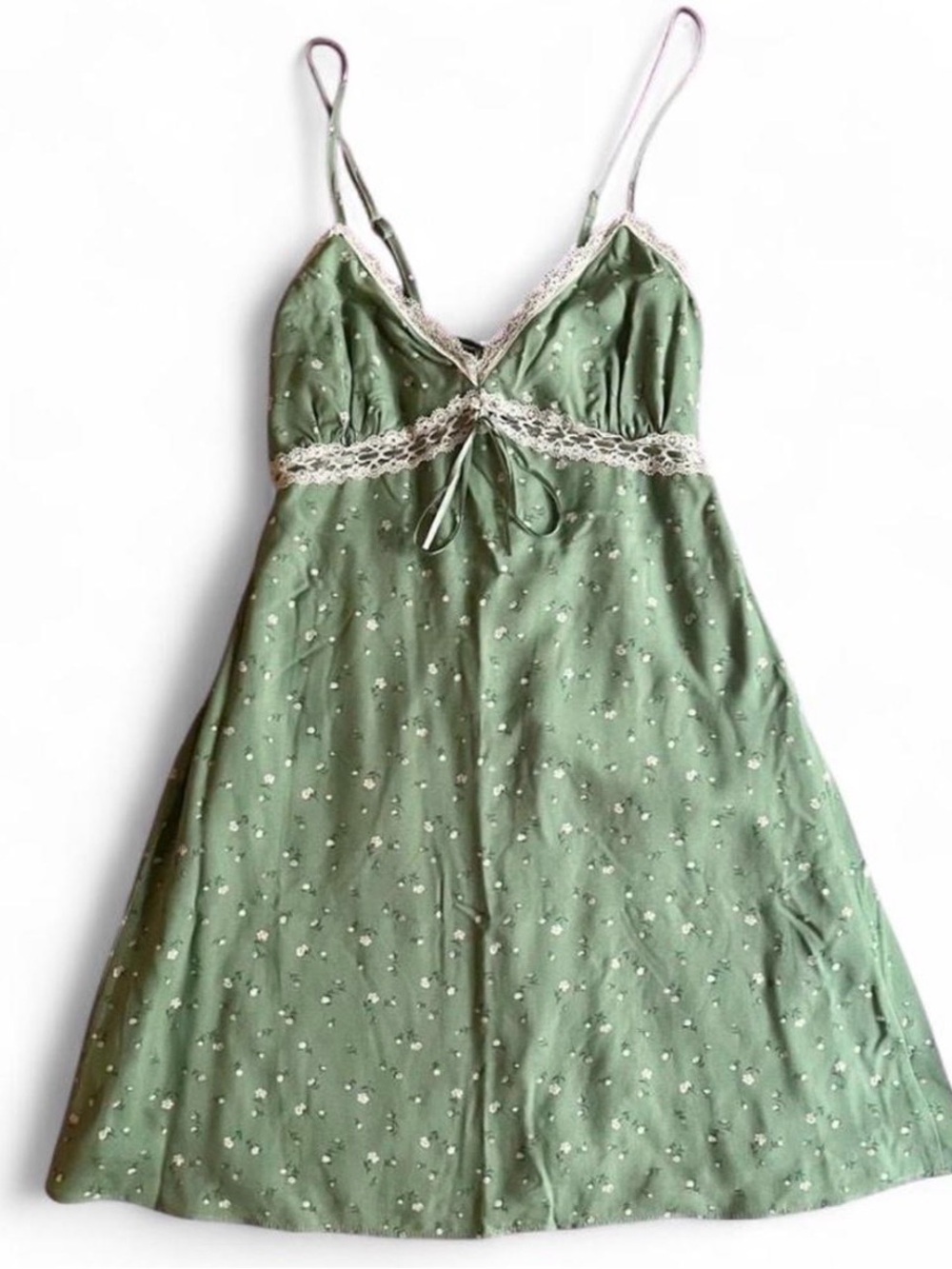Hollister green babydoll dress